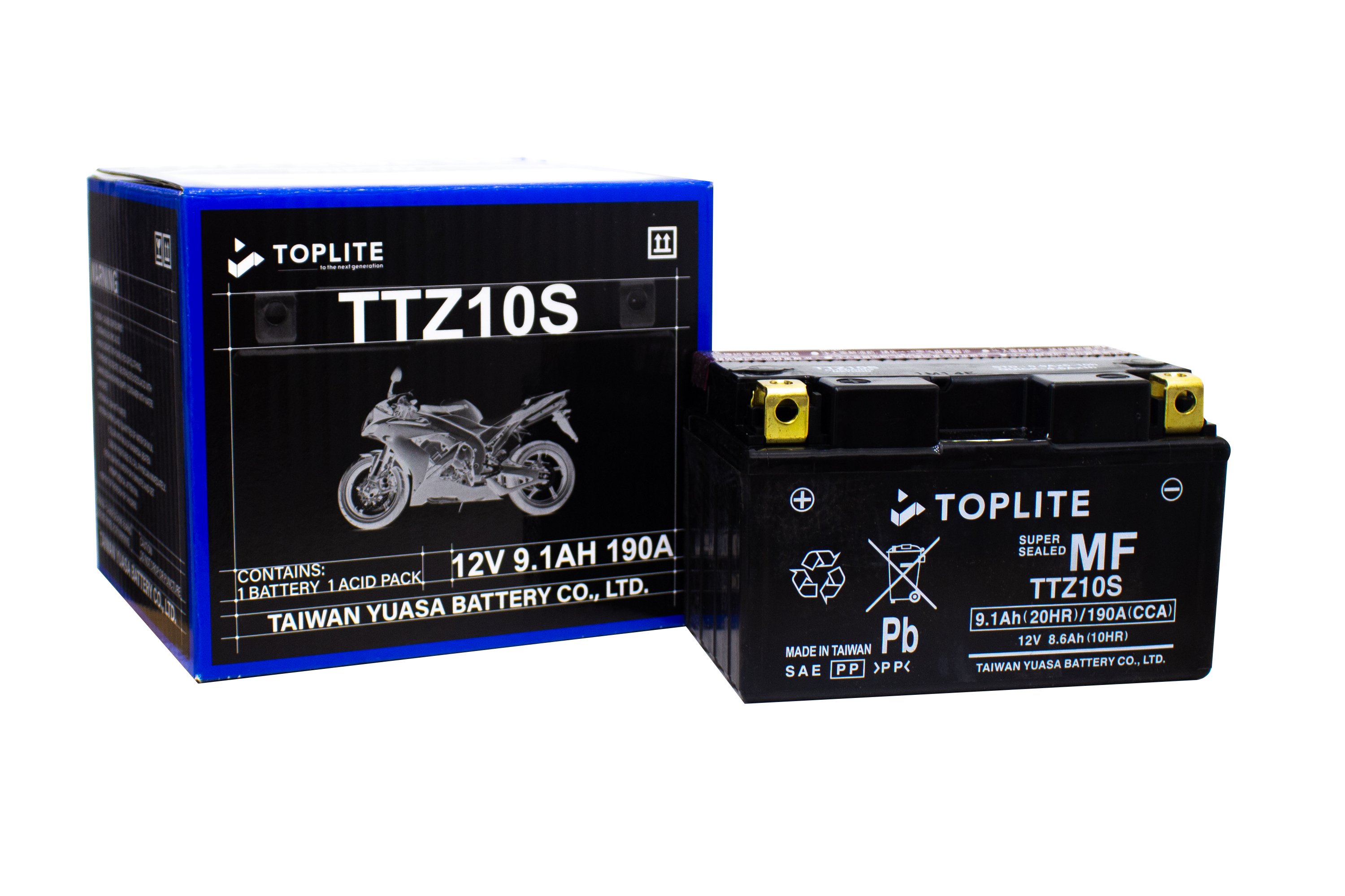 Ắc Quy Moto PKL Toplite TTZ10S 12V-8.6Ah (HÀNG NGOẠI NHẬP)